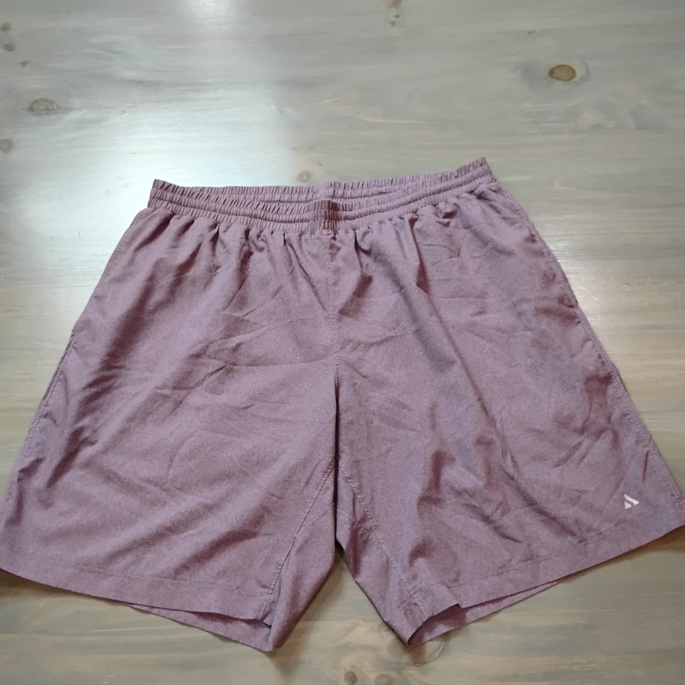 Men's SOLFIRE PELOTON Shorts 8.5" Size Large Purple Gray Activewear Fully Lined